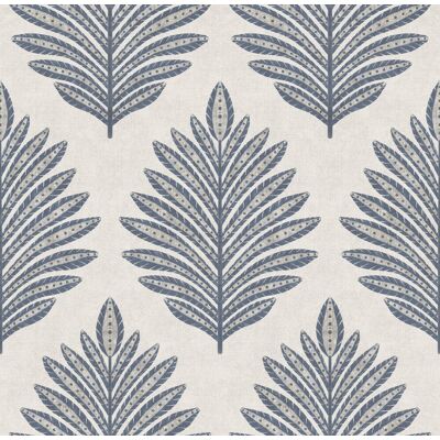 ICH Papel pintado Palm Damask de la colección Goya . Azul ICH Papel pintado Palm Damask de la colección Goya . Azul