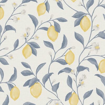 ICH Papel pintado Citrus de la colección Goya . Azul ICH Papel pintado Citrus de la colección Goya . Azul