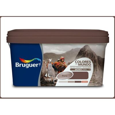 Bruguer Pintura Plástica Mate Colores Del Mundo 4 l - Serie Perú. (4 litros) Piedra Natural Perú Bruguer Pintura Plástica Mate Colores Del Mundo 4 l - Serie Perú. (4 litros) Piedra Natural Perú