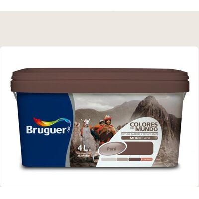 Bruguer - Colores del Mundo Peru Matiz de Piedra - 4 L - Paint Bruguer - Colores del Mundo Peru Matiz de Piedra - 4 L - Paint