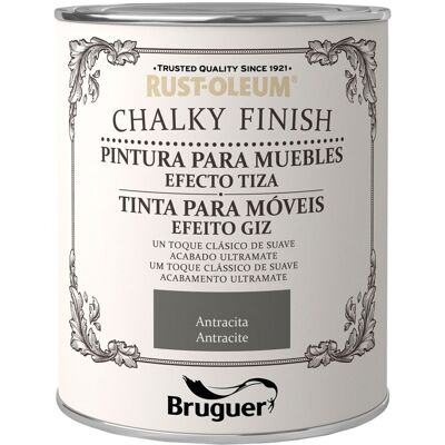 Rust Oleum Pintura Efecto Tiza Chalky para Muebles 750 ml. Antracita Rust Oleum Pintura Efecto Tiza Chalky para Muebles 750 ml. Antracita
