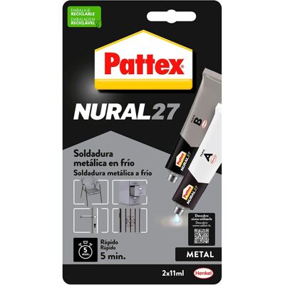 Pattex Nural 27 Soldadura Metálica en Frío. (44 ml) Gris Pattex Nural 27 Soldadura Metálica en Frío. (44 ml) Gris