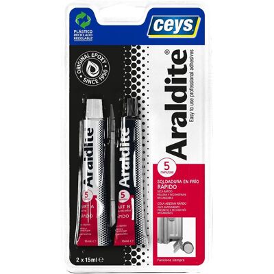 Ceys Adhesivo Araldite Epoxi Rápido 15 + 15 ml. (30 ml) Blanco Ceys Adhesivo Araldite Epoxi Rápido 15 + 15 ml. (30 ml) Blanco