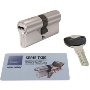 Tesa Cilindro Alta Seguridad Incopiable TX80. (30 x 30 mm) Níquel Tesa Cilindro Alta Seguridad Incopiable TX80. (30 x 30 mm) Níquel