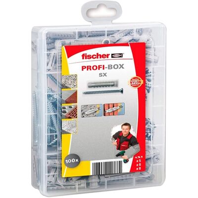 Fischer Caja Tacos Variados SX Plus 6-8 con Tornillos 100 Uds. Fischer Caja Tacos Variados SX Plus 6-8 con Tornillos 100 Uds.