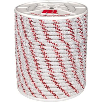 ROMBULL Carrete Cuerda Poliéster Trenzada con alma 25 m. (25 metros) Blanco / Rojo ROMBULL Carrete Cuerda Poliéster Trenzada con alma 25 m. (25 metros) Blanco / Rojo