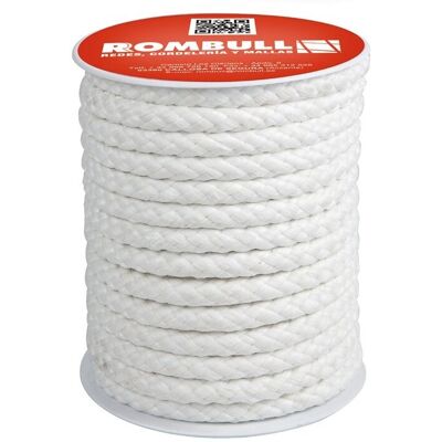 ROMBULL Carrete Cuerda Trenzada Algodón 100%. (60 m) Blanco ROMBULL Carrete Cuerda Trenzada Algodón 100%. (60 m) Blanco