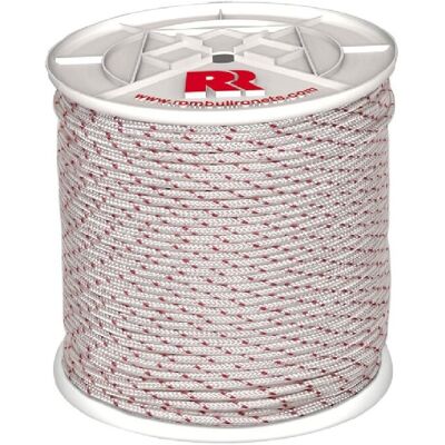 ROMBULL Carrete Cuerda Arranque Motores 100 m. (100 metros) Blanco / Rojo ROMBULL Carrete Cuerda Arranque Motores 100 m. (100 metros) Blanco / Rojo