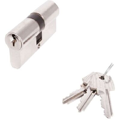 TESA ASSA ABLOY - Cilindro de perfil europeo 30/30 - Acabado níquel - 5 pines - cylinder lock TESA ASSA ABLOY - Cilindro de perfil europeo 30/30 - Acabado níquel - 5 pines - cylinder lock