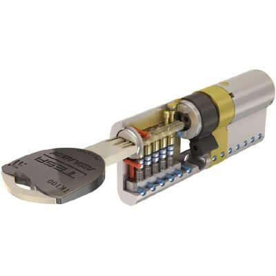 Tesa Cilindro Alta Seguridad Incopiable TK100. Latón Tesa Cilindro Alta Seguridad Incopiable TK100. Latón