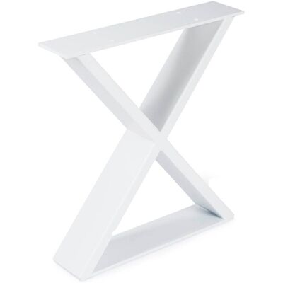 REI Pata Fija Soporte en Aspa Acero Estilo Industrial S para Mesa. Blanco REI Pata Fija Soporte en Aspa Acero Estilo Industrial S para Mesa. Blanco