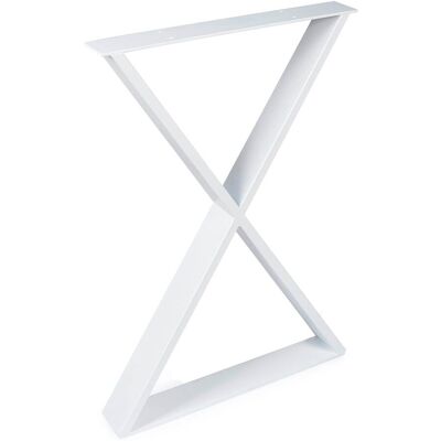 REI Pata Fija Soporte en Aspa Acero Estilo Industrial M para Mesa. Blanco REI Pata Fija Soporte en Aspa Acero Estilo Industrial M para Mesa. Blanco