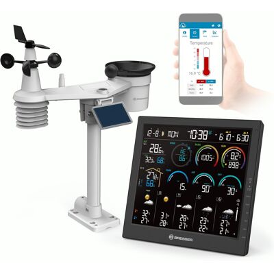 Bresser Estación meteorológica profesional Wi-Fi incl. 4CAST 10 sensor 8 en 1. Negro Bresser Estación meteorológica profesional Wi-Fi incl. 4CAST 10 sensor 8 en 1. Negro