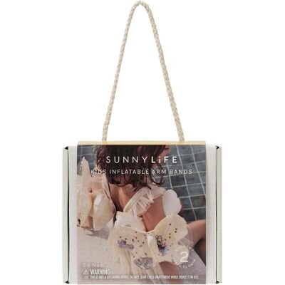 Sunnylife Manguitos inflables infantiles rosa . Sunnylife Manguitos inflables infantiles rosa .