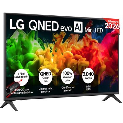 LG TV QNED evo Mini LED 108 cm (43") 43QNED8EB3F 4K, Smart TV, AI, QNED8E. Gris oscuro / Negro LG TV QNED evo Mini LED 108 cm (43") 43QNED8EB3F 4K, Smart TV, AI, QNED8E. Gris oscuro / Negro