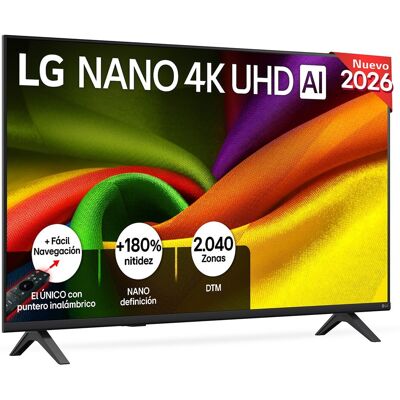 LG TV LED 108 cm (43") 43NU900B6LA Nano 4K UHD, Smart TV, AI, NU90. Gris oscuro / Negro LG TV LED 108 cm (43") 43NU900B6LA Nano 4K UHD, Smart TV, AI, NU90. Gris oscuro / Negro