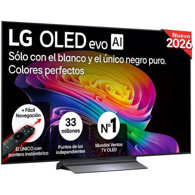 LG TV OLED evo 139 cm (55") OLED55C66LB 4K, Smart TV, AI, C6. Gris oscuro / Negro LG TV OLED evo 139 cm (55") OLED55C66LB 4K, Smart TV, AI, C6. Gris oscuro / Negro