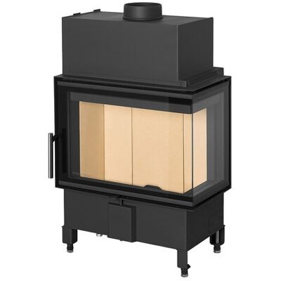 ROMOTOP Chimenea Leña Heat F58-31 Esquinera Derecha Puerta Lateral. Negro ROMOTOP Chimenea Leña Heat F58-31 Esquinera Derecha Puerta Lateral. Negro