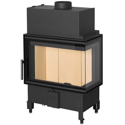 ROMOTOP Chimenea Leña Heat 81-40 Esquinera Derecha Puerta Lateral. Negro ROMOTOP Chimenea Leña Heat 81-40 Esquinera Derecha Puerta Lateral. Negro