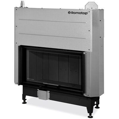 ROMOTOP Chimenea Leña Heat FG85-47 Frontal. Negro / Gris ROMOTOP Chimenea Leña Heat FG85-47 Frontal. Negro / Gris
