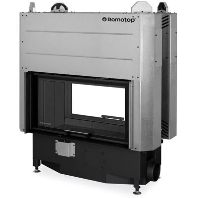 ROMOTOP Chimenea Leña Heat DC85-47 Túnel Doble Cara. Negro / Gris ROMOTOP Chimenea Leña Heat DC85-47 Túnel Doble Cara. Negro / Gris