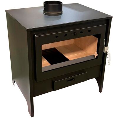 Eider Estufa de leña 12.7 kW Clase A con opción de rejilla para cocinar. Negro Eider Estufa de leña 12.7 kW Clase A con opción de rejilla para cocinar. Negro