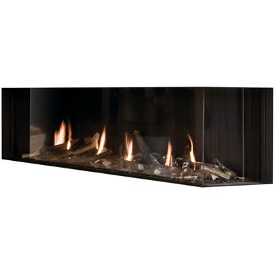 Hergom Hogar Gas Natural MG-140-38 Cristal Lateral Derecho. Madera Hergom Hogar Gas Natural MG-140-38 Cristal Lateral Derecho. Madera