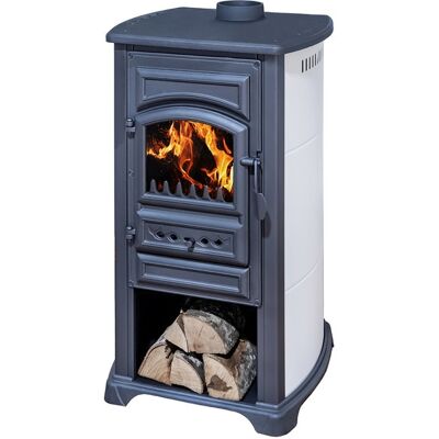 Eider Estufa Leña Fundición y Acero Forte 5,4 kW. Gris / Blanco Eider Estufa Leña Fundición y Acero Forte 5,4 kW. Gris / Blanco