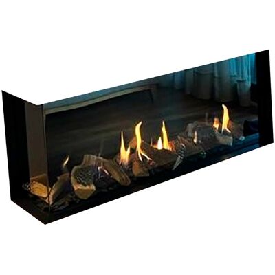 NORA FLAMES Chimenea Gas LPG Pano 1300 Esquinera Izquierda. Negro NORA FLAMES Chimenea Gas LPG Pano 1300 Esquinera Izquierda. Negro