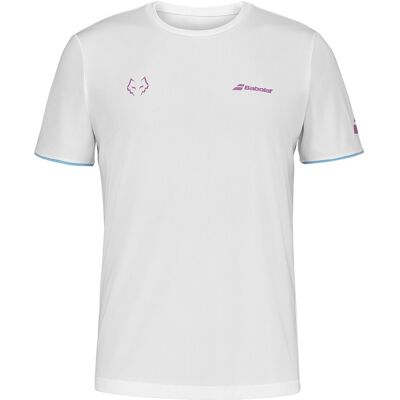 Babolat Camiseta de pádel Hombre cuello cerrado . (048) Rosa/Blanco Babolat Camiseta de pádel Hombre cuello cerrado . (048) Rosa/Blanco
