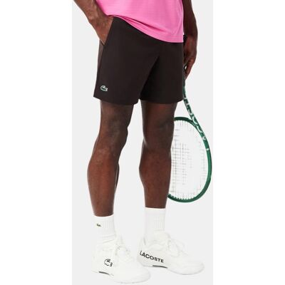 Lacoste Pantalón de hombre corto de tenis elástico Ultra-Dry. (S) Marrón Lacoste Pantalón de hombre corto de tenis elástico Ultra-Dry. (S) Marrón