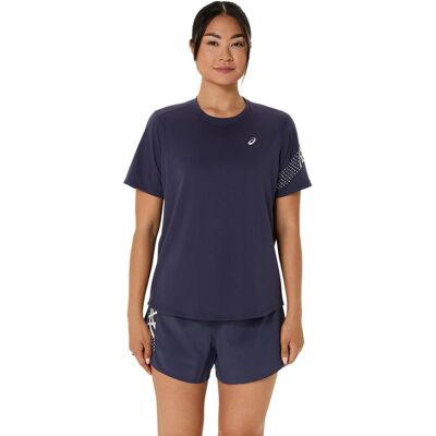 ASICS Camisetas de mujer de running ICON SS TOP . (M) Azul marino ASICS Camisetas de mujer de running ICON SS TOP . (M) Azul marino