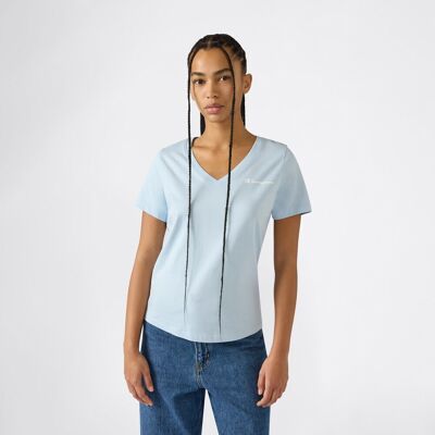 Champion Camiseta de manga corta de mujer SS Tee . (L) Azul Champion Camiseta de manga corta de mujer SS Tee . (L) Azul
