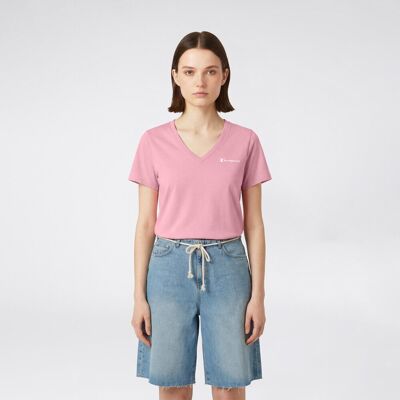 Champion Camiseta de manga corta de mujer SS Tee . (M) Rosa Champion Camiseta de manga corta de mujer SS Tee . (M) Rosa