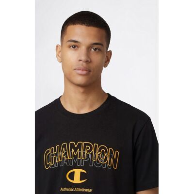 Champion Camiseta de manga corta de hombre SS Tee . (XL) Negro Champion Camiseta de manga corta de hombre SS Tee . (XL) Negro