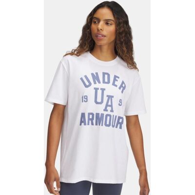 Camiseta colegial de peso pesado, oversized, blanca, Under Armour Camiseta colegial de peso pesado, oversized, blanca, Under Armour