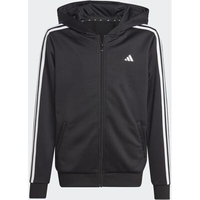 Adidas Chaqueta de niños Train Essentials AEROREADY Regular-Fit 3 bandas . (10 años) Negro / Blanco Adidas Chaqueta de niños Train Essentials AEROREADY Regular-Fit 3 bandas . (10 años) Negro / Blanco