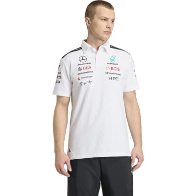 Adidas Polo de hombre Mercedes F1 2026 . Blanco Adidas Polo de hombre Mercedes F1 2026 . Blanco