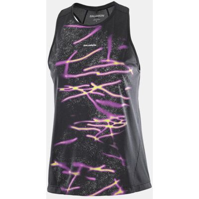 Salomon Camiseta sin mangas para mujer SHKout CORE TANK GFX W . (XS) Negro Salomon Camiseta sin mangas para mujer SHKout CORE TANK GFX W . (XS) Negro