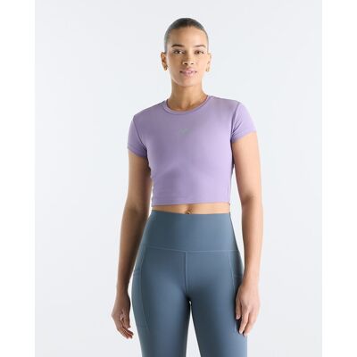 New Balance Camiseta de training de mujer Harmony Fitted . (XS) Morado New Balance Camiseta de training de mujer Harmony Fitted . (XS) Morado