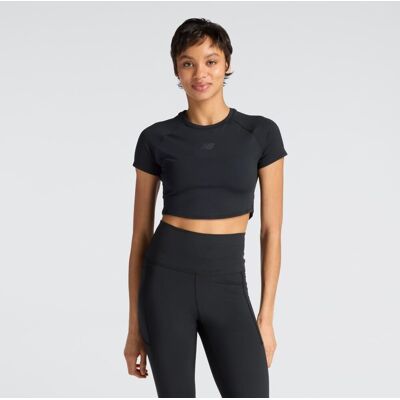 New Balance Camiseta Crop de running de mujer Fast Days Fitted . (L) Negro New Balance Camiseta Crop de running de mujer Fast Days Fitted . (L) Negro