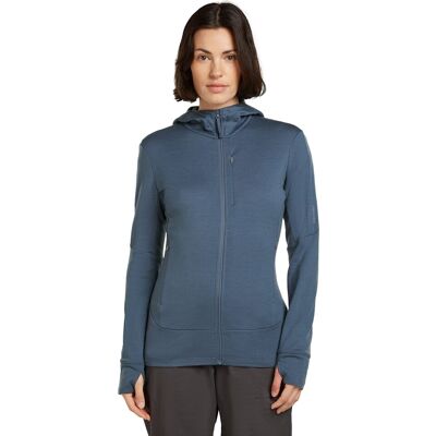 Icebreaker Forro Merino Outdoor 260 Quanum IV Mujer . Gris / Azul Icebreaker Forro Merino Outdoor 260 Quanum IV Mujer . Gris / Azul