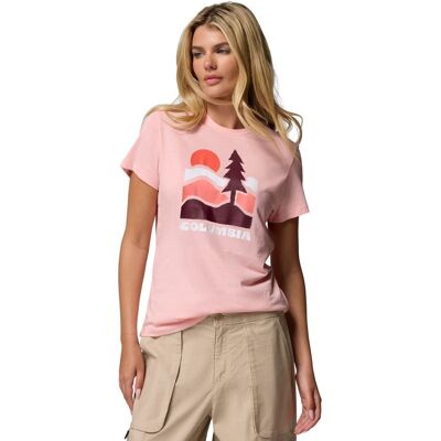 Columbia Camiseta manga corta de mujer Ruby Springs™ Graphic Fitted SS . (XL) Rosa pastel Columbia Camiseta manga corta de mujer Ruby Springs™ Graphic Fitted SS . (XL) Rosa pastel