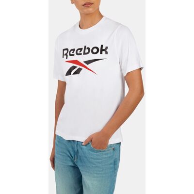 Reebok Camiseta de mujer Wren 2 Colour Logo Crew . (M) Blanco Reebok Camiseta de mujer Wren 2 Colour Logo Crew . (M) Blanco