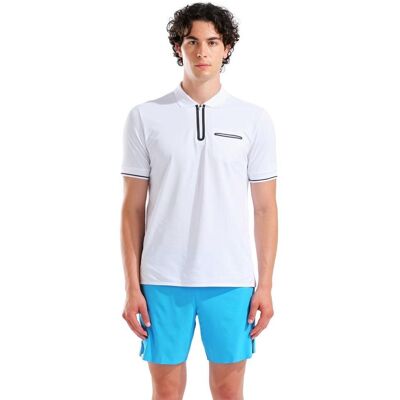 Arena Polo de hombre Tech Zip . (M) Blanco Arena Polo de hombre Tech Zip . (M) Blanco