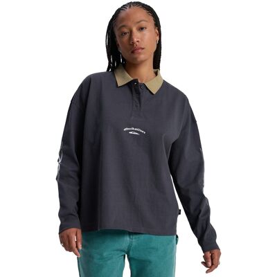 Quiksilver Polo de manga larga de mujer Mercury Standard Polo . Negro Quiksilver Polo de manga larga de mujer Mercury Standard Polo . Negro