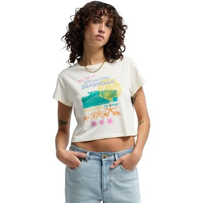 Billabong Camiseta de mujer Coastal Adventures . (S) Blanco Billabong Camiseta de mujer Coastal Adventures . (S) Blanco