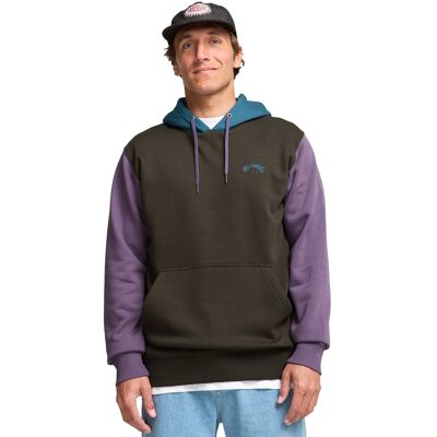 Billabong Sudadera de hombre Arch Block Po . (M) Morado Billabong Sudadera de hombre Arch Block Po . (M) Morado