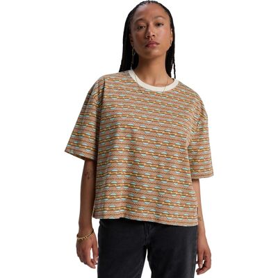Quiksilver Camiseta de mujer Boyfriend Crop . (XS-S) Blanco Quiksilver Camiseta de mujer Boyfriend Crop . (XS-S) Blanco