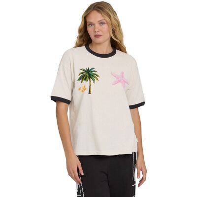 Billabong Camiseta de mujer Fun Paradise . (S) Blanco Billabong Camiseta de mujer Fun Paradise . (S) Blanco